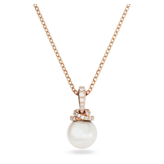 Originally pendant Crystal pearl, White, Rose gold-tone plated 5669523
