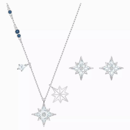 Swarovski Symbol Star Set White, Rhodium plated 5517182