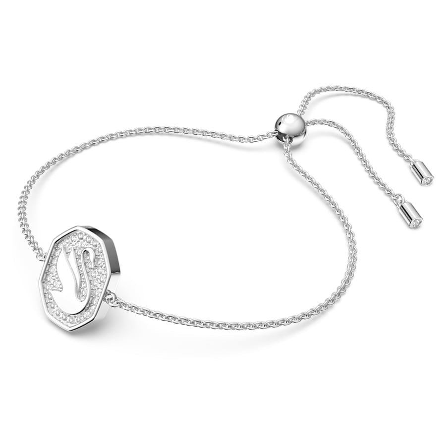 Swarovski 5621099 Signum bracelet Swan, White, Rhodium plated