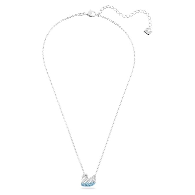 SWAROVSKI 5512094 Iconic Swan pendant Swan, Small, Blue, Rhodium plated