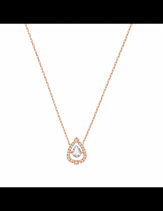 Swarovski Sparkling Dance Pear necklace rose gold plated 5451993