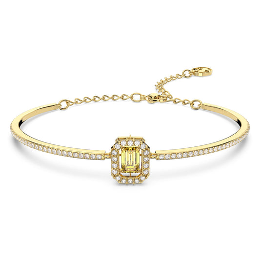 Una bangle Octagon cut, Pavé, Yellow, Gold-tone plated 5638488