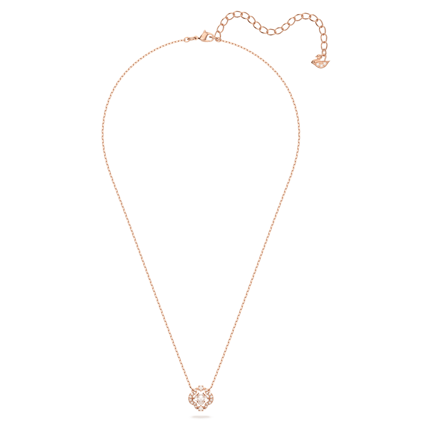 Una necklace Clover, White, Rose gold-tone plated 5642928