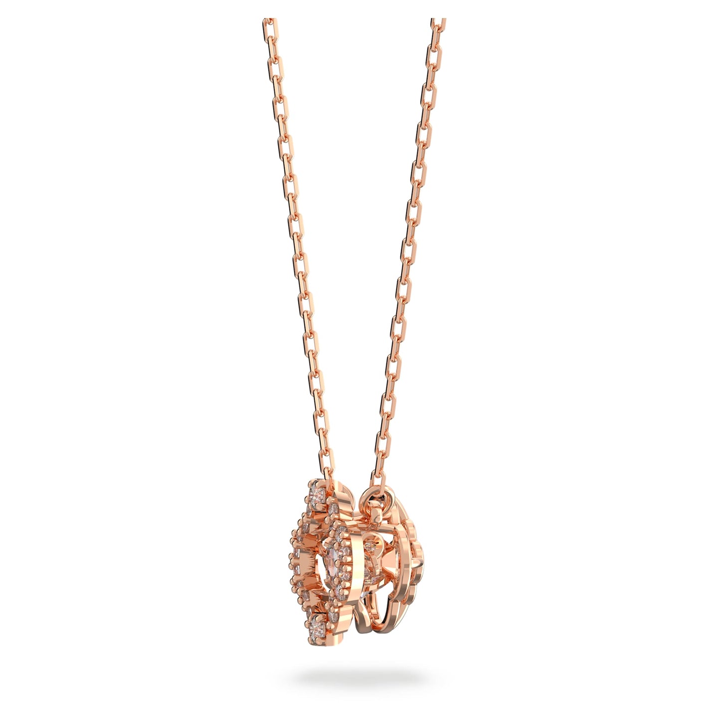 Una necklace Clover, White, Rose gold-tone plated 5642928