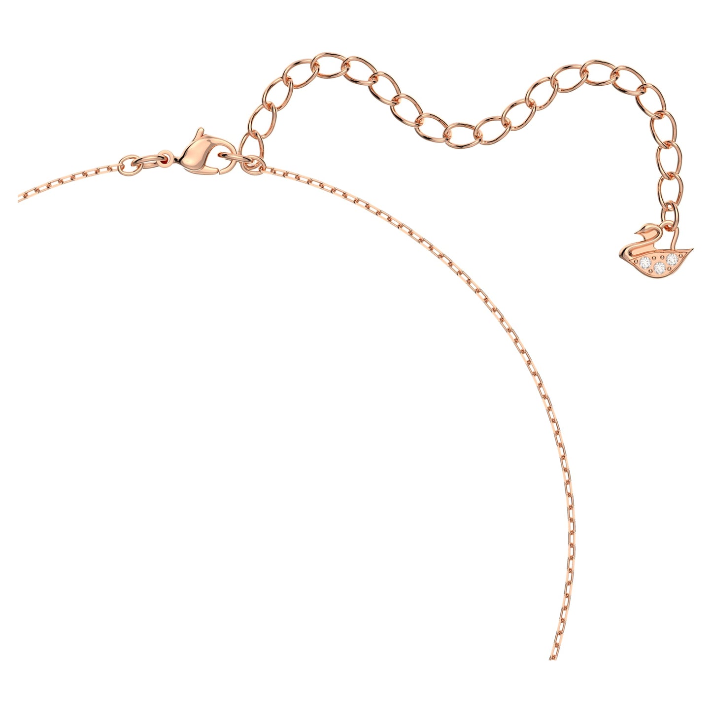 Una necklace Clover, White, Rose gold-tone plated 5642928