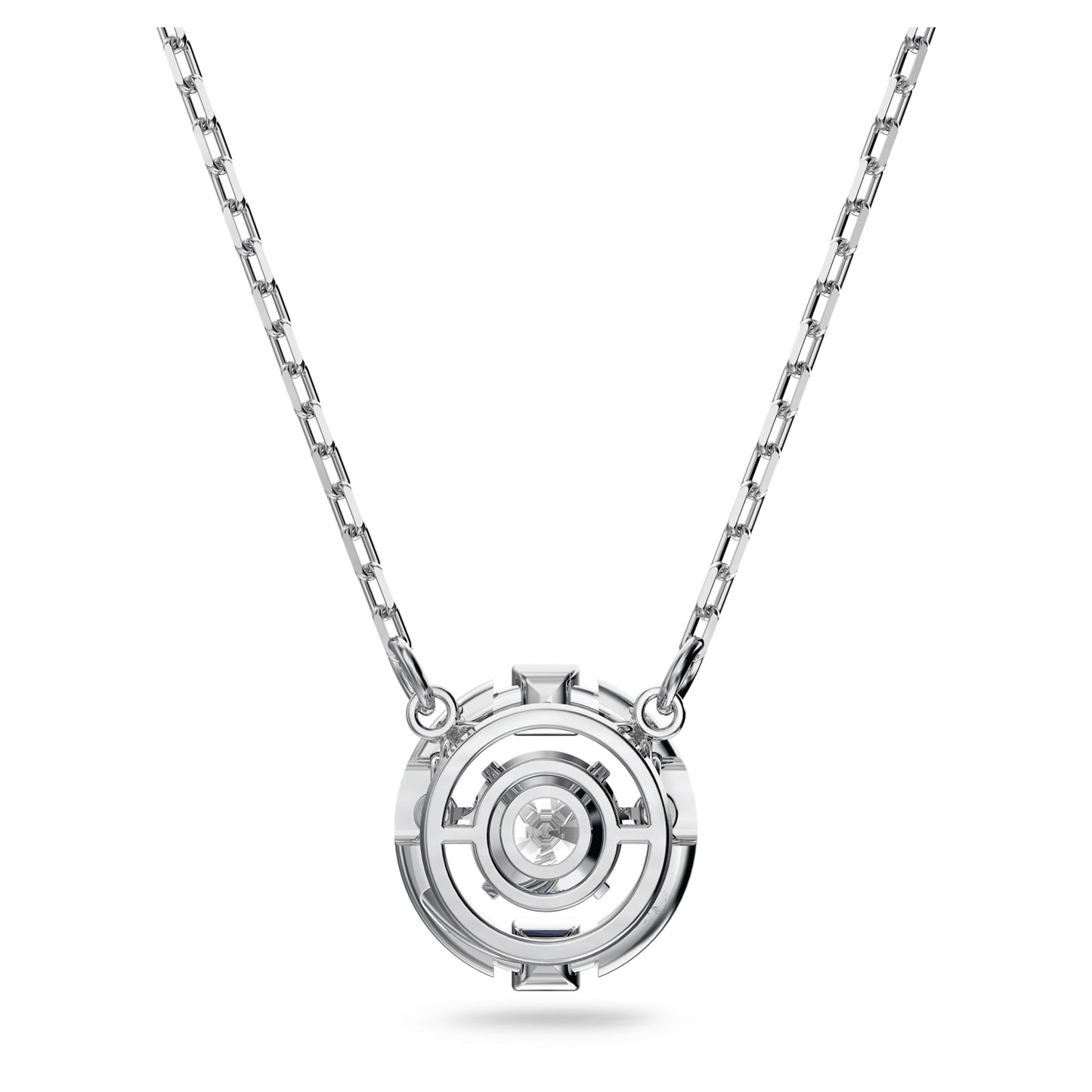 Una necklace Round cut, White, Rhodium plated 5286137