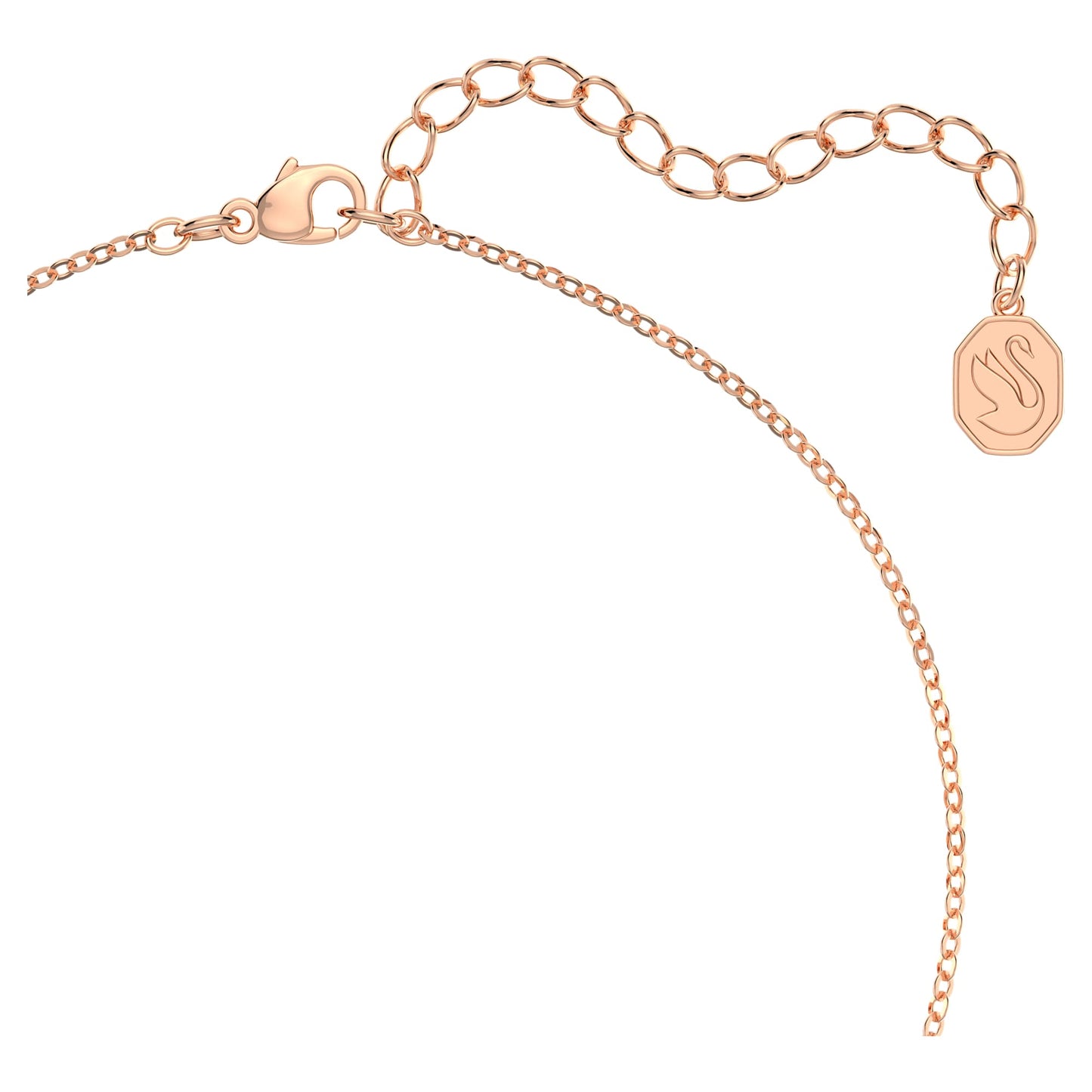 Una necklace Trilliant cut, White, Rose gold-tone plated 5640292