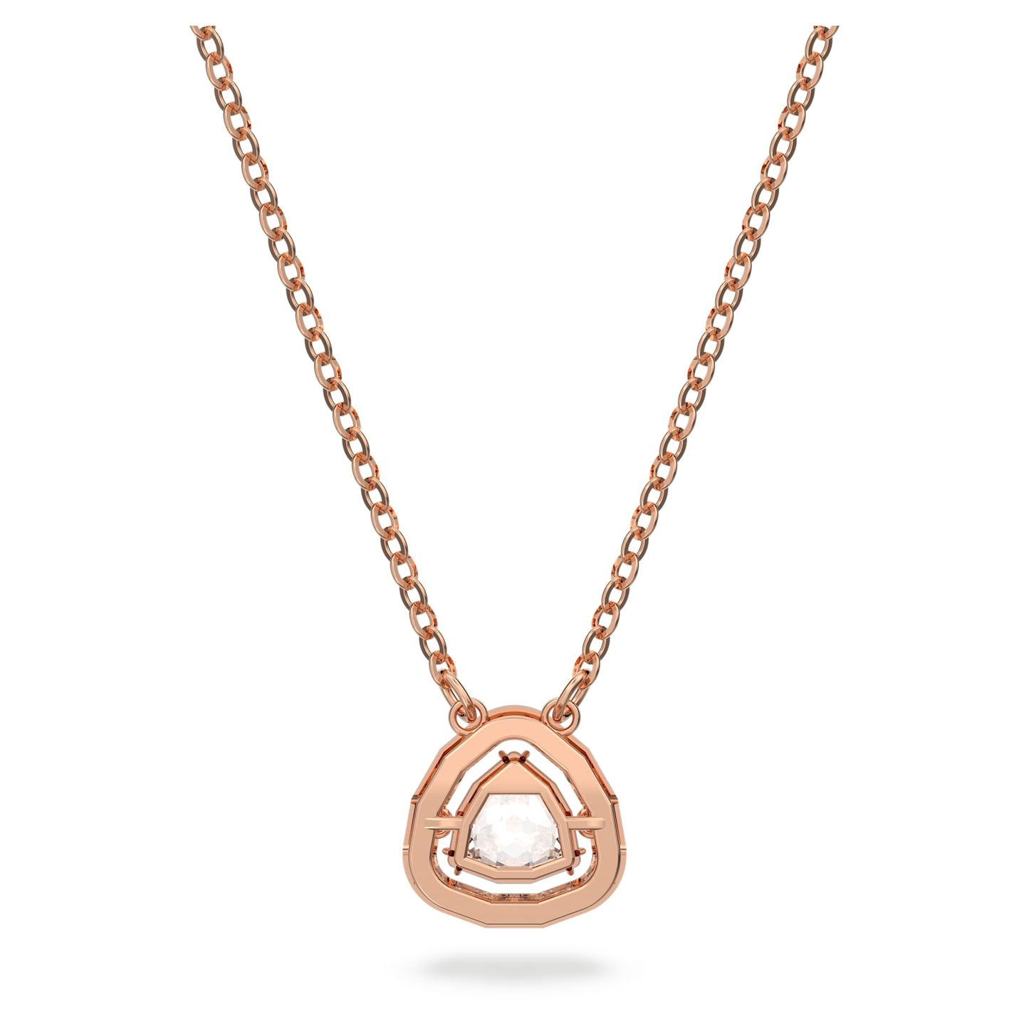 Una necklace Trilliant cut, White, Rose gold-tone plated 5640292