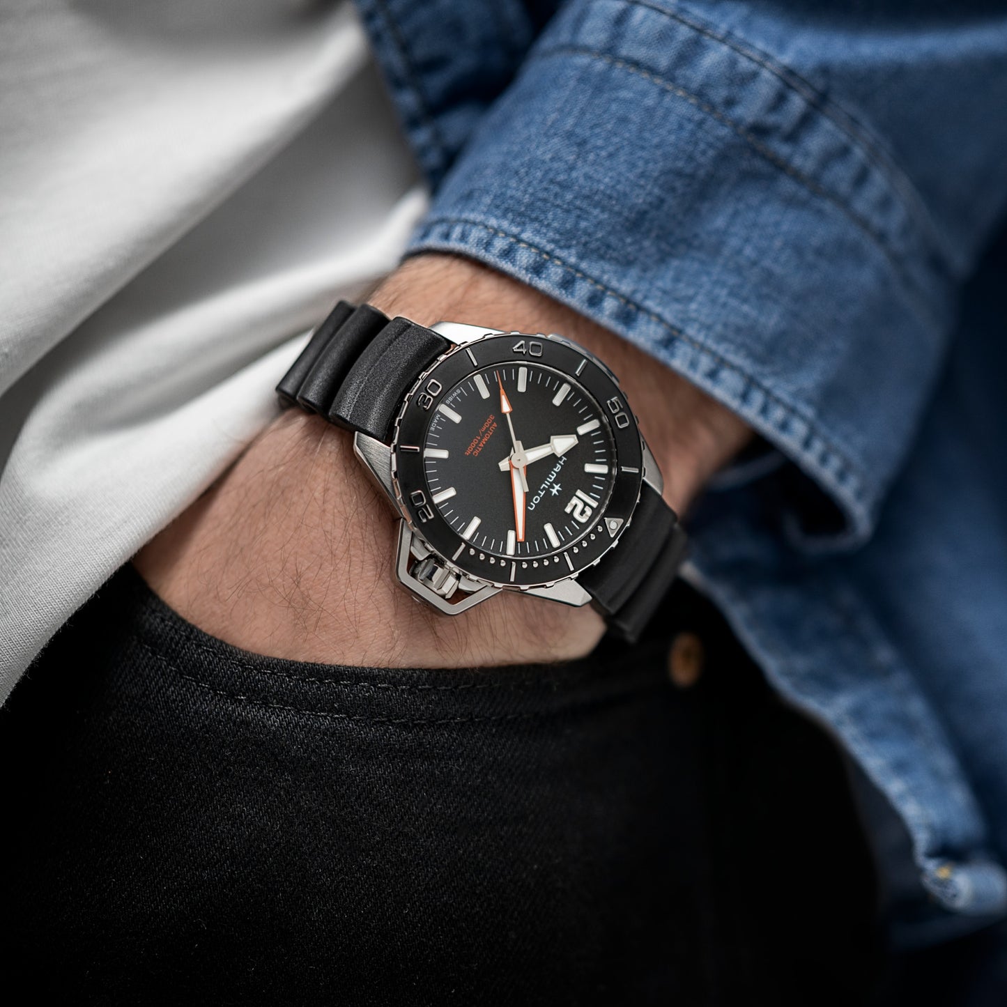 Hamilton Khaki Navy Frogman Auto Automatic 46mm H77825330