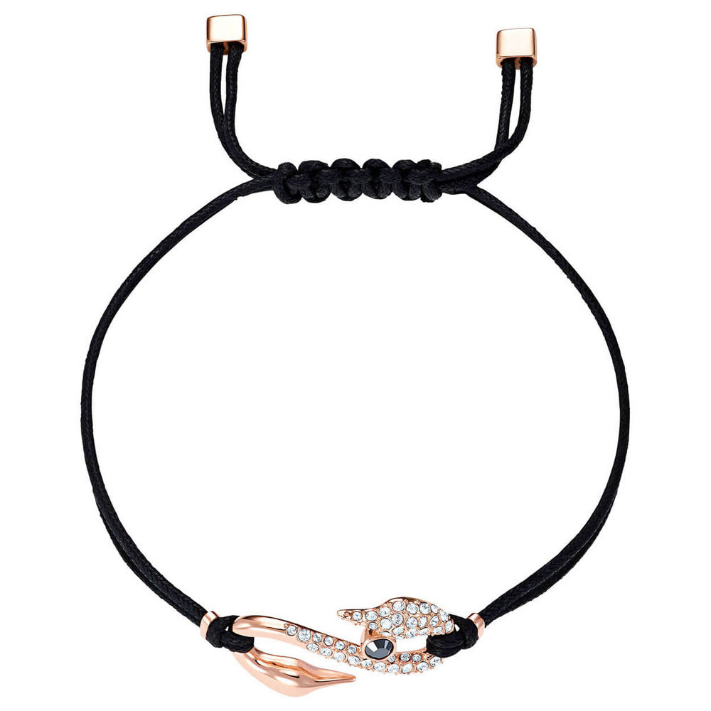 Swarovski Power Collection Hook Bracelet - Black - Rose-gold Tone Plated