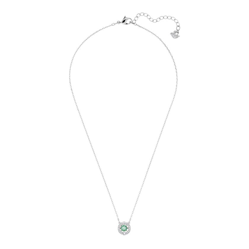 Sparkling Dance Necklace Green, Rhodium plated 5496308