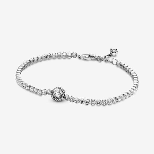 Sparkling Halo Tennis Bracelet 599416C01-16