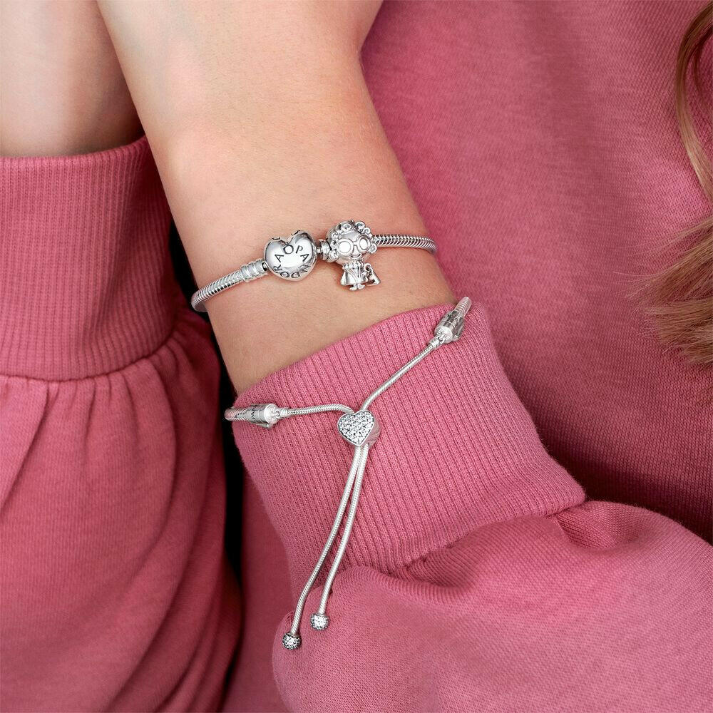 Pandora Moments Heart Clasp Snake Chain Bracelet – Legacy Jewellery