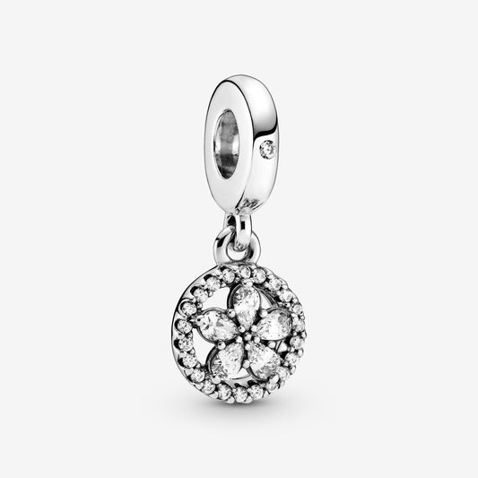 PANDORA Sparkling Snowflake Circle Dangle Charm 799222C01