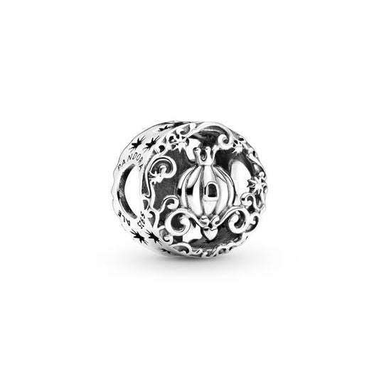 PANDORA 799197C00 DISNEY STERLING SILVER CINDERELLA MIDNIGHT PUMPKIN CHARM