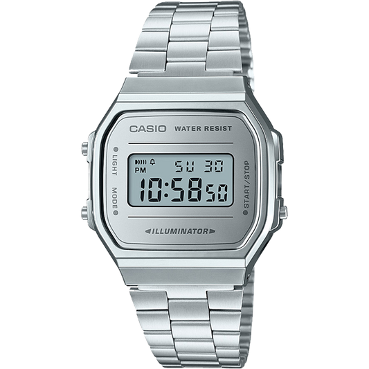 Casio Vintage Watch Silver A168WEM-7VT