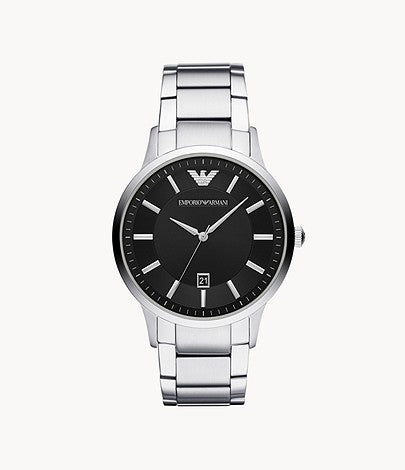 AR11181 Emporio Armani Men's Three-Hand Date Steel Watch
