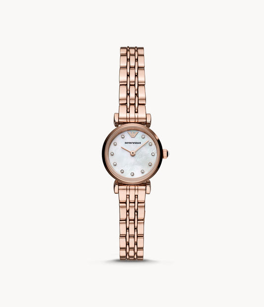 AR11203 Emporio Armani Women's Two-Hand Rose Gold-Tone Steel Watch