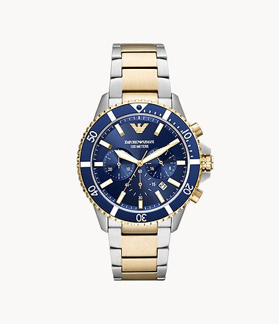 AR11362 Emporio Armani Chronograph Two-Tone Stainless Steel Watch