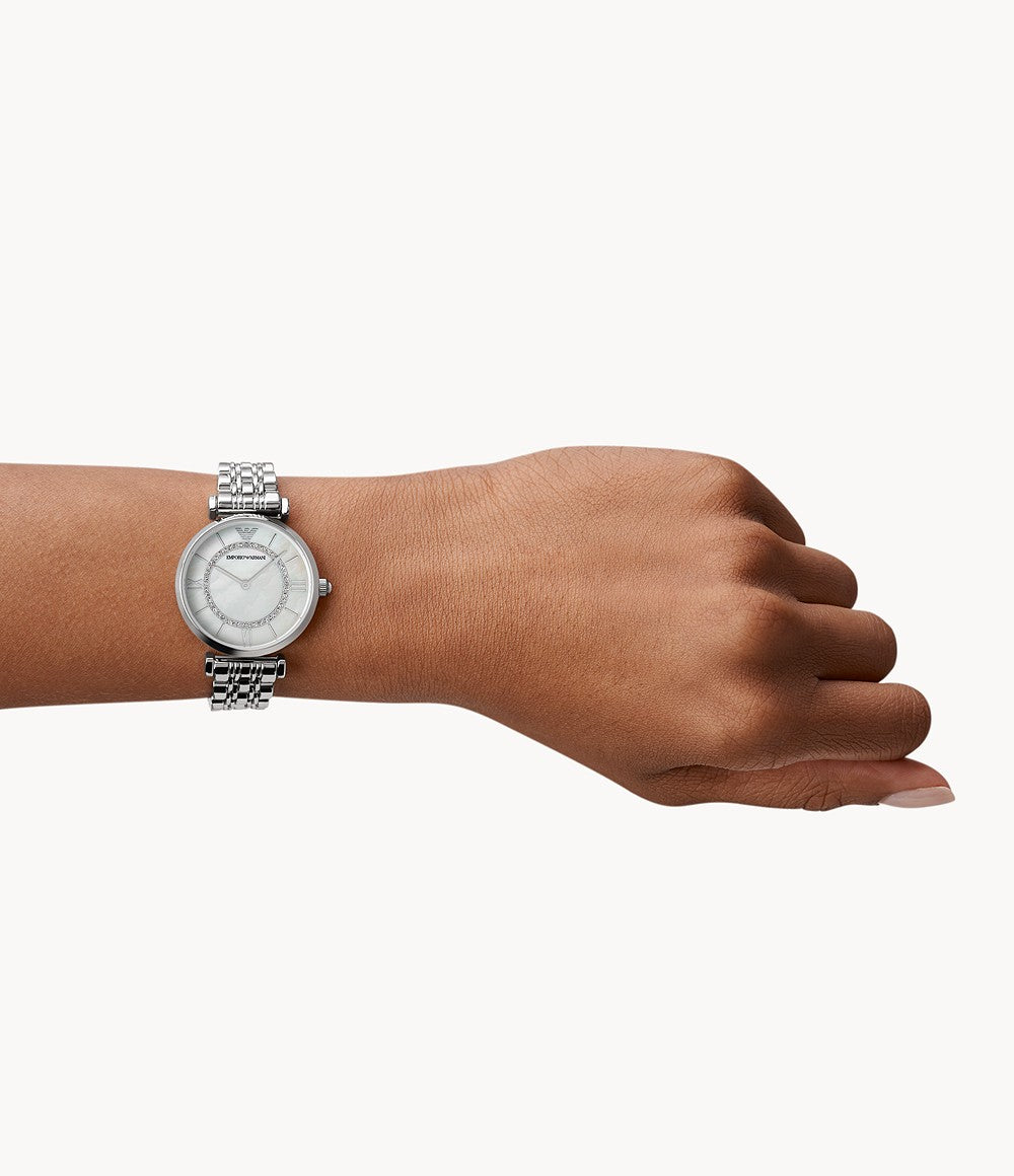AR1908 Emporio Armani Women's Two-Hand Steel Watch