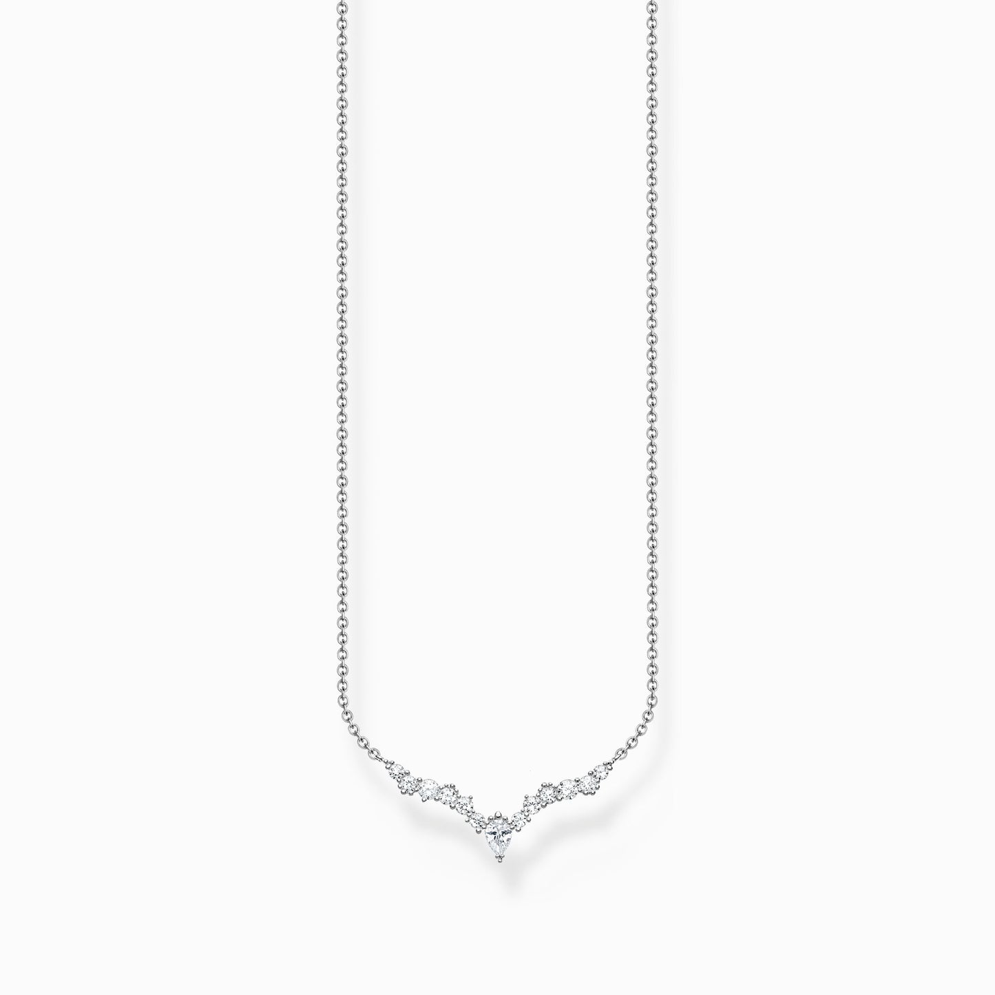 Necklace ice crystals silver KE2172-051-14-L45V