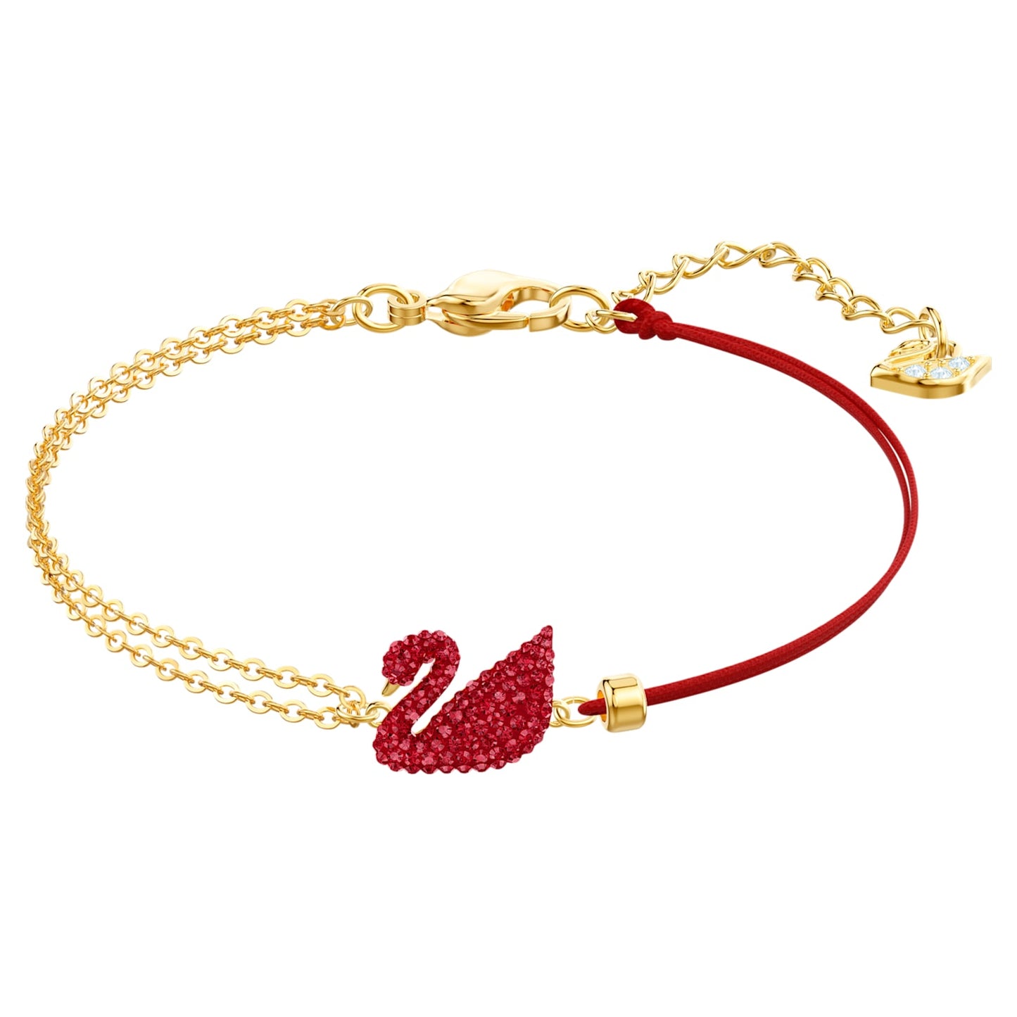 Swarovski Iconic Swan bracelet Swan, Red, Gold-tone plated 5465403