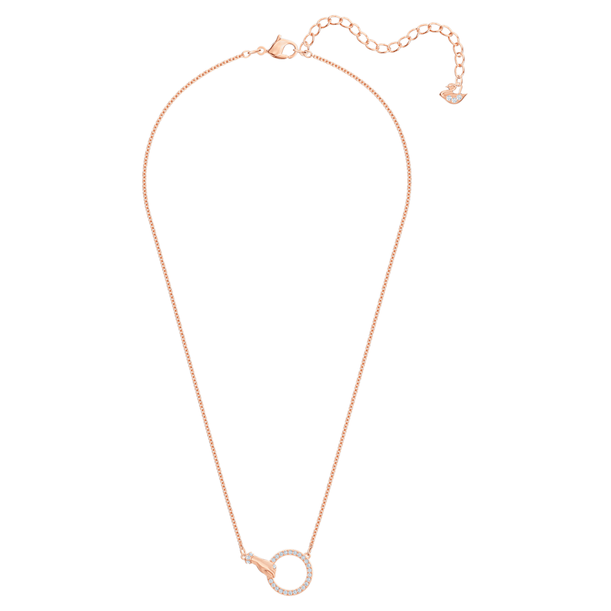 Swarovski Symbolic necklace Hand, White, Rose-gold tone plated 5489573