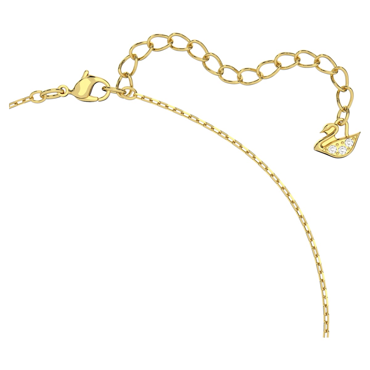 Millenia necklace Octagon cut Swarovski Zirconia, Yellow, Gold-tone plated