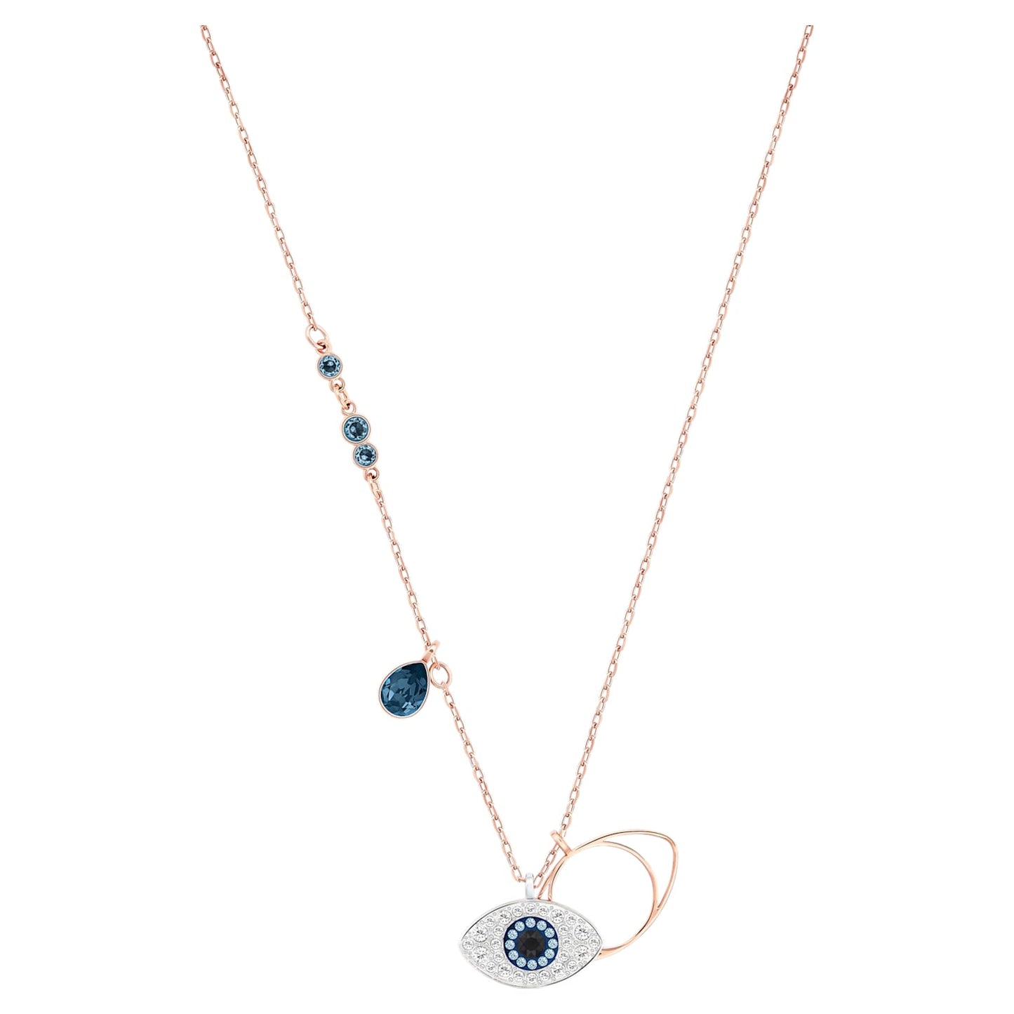 Swarovski Symbolic pendant Evil eye, Blue, Mixed metal finish 5172560