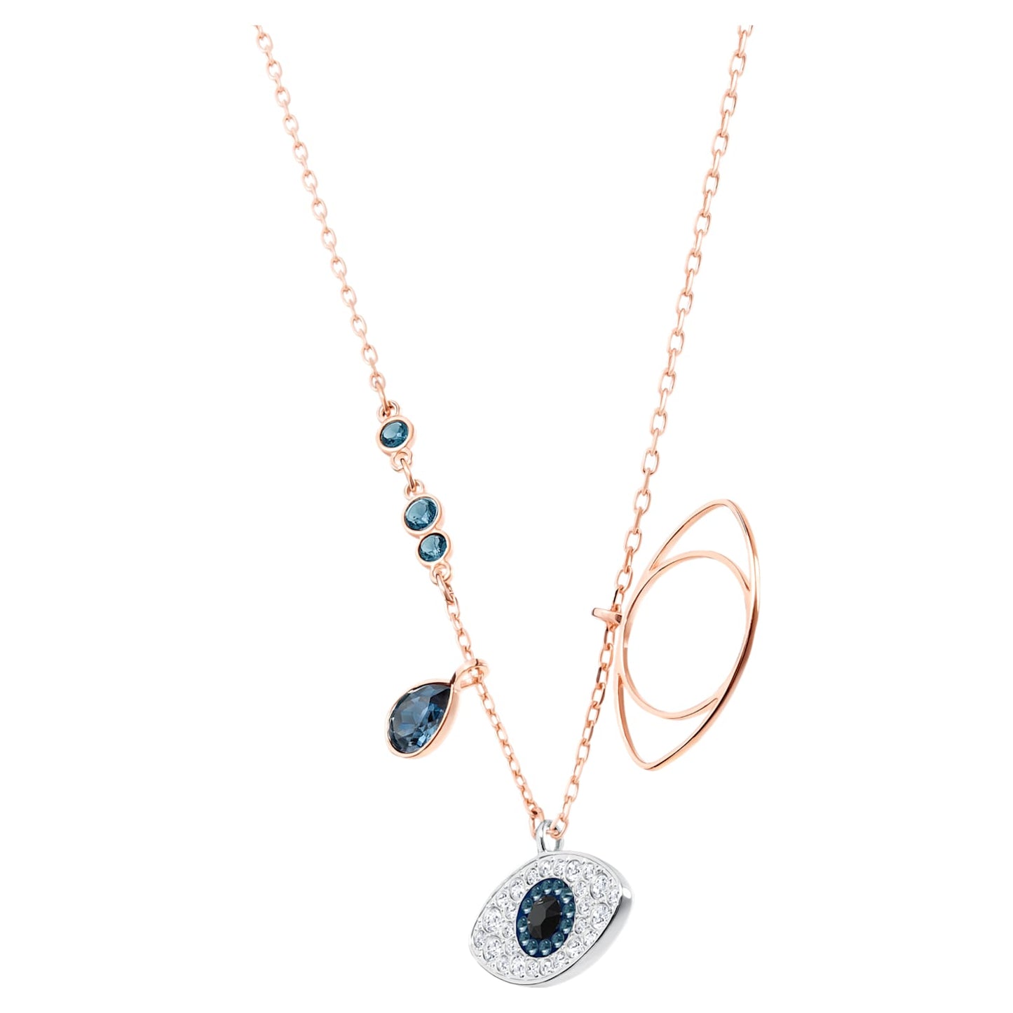 Swarovski Symbolic pendant Evil eye, Blue, Mixed metal finish 5172560