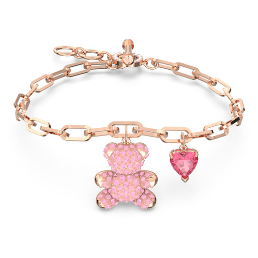 Teddy bracelet Bear, Pink, Rose gold-tone plated 5642978