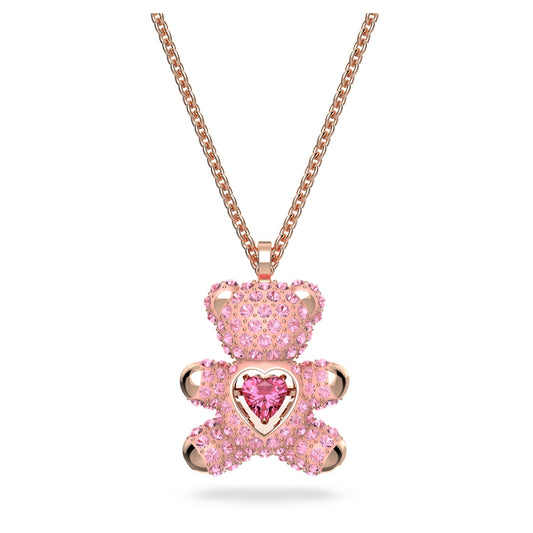 Teddy pendant Bear, Pink, Rose gold-tone plated 5642976